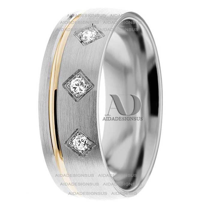 DW9AD216 Two Tone Diamond Ring