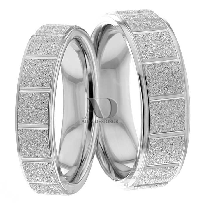 White Gold Matching Wedding Rings