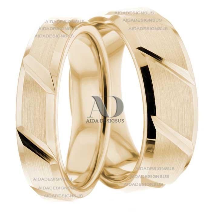 Yellow Gold Matching Wedding Bands