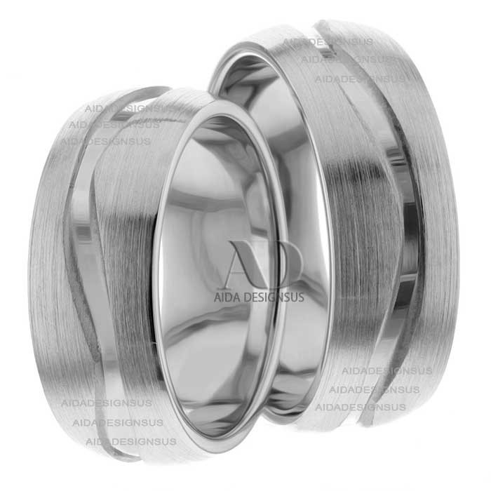 Gabriela 7.50mm Wide, Matching Wedding Ring Set