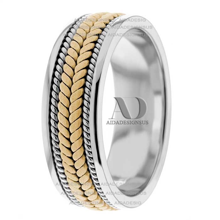 Mercedes 8mm Wide Handmade Wedding Bands
