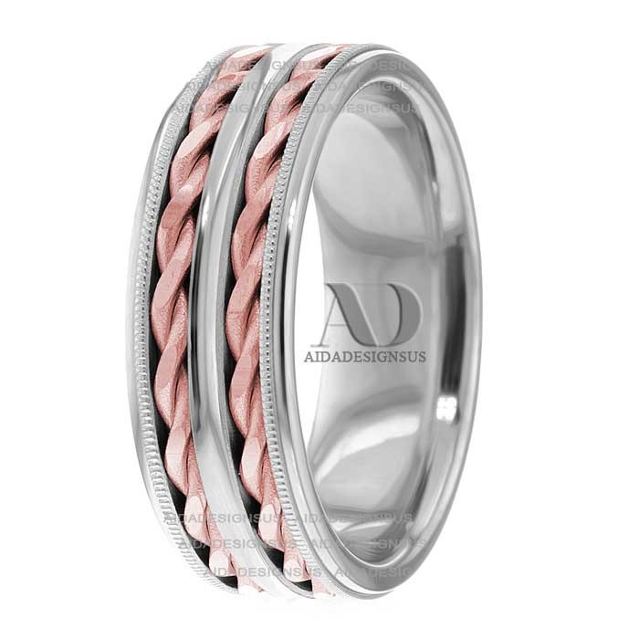 Robbie 8mm Wide Handmade Wedding Bands