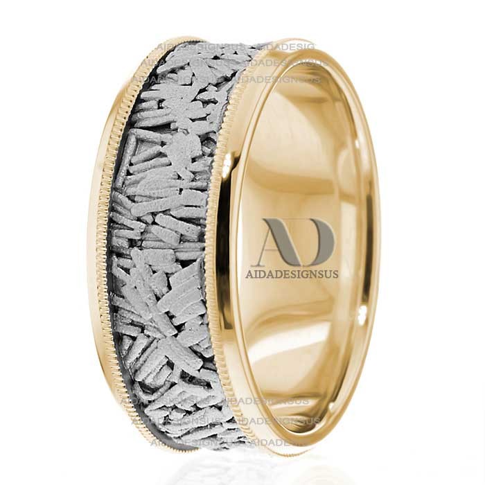Pete 8mm Wide Handmade Wedding Bands