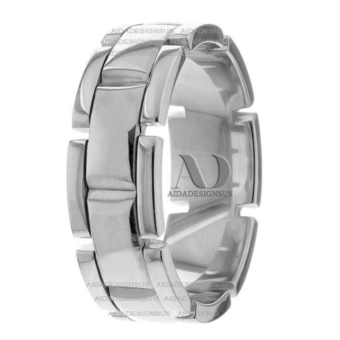 Silvia 7mm Wide Handmade Wedding Bands