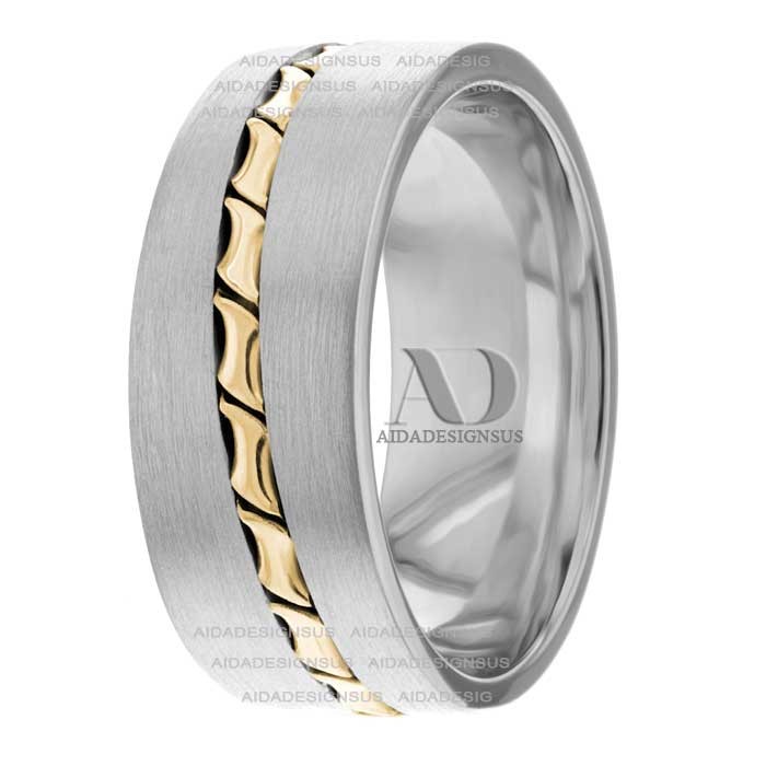 Patti 9mm Wide Handmade Wedding Bands