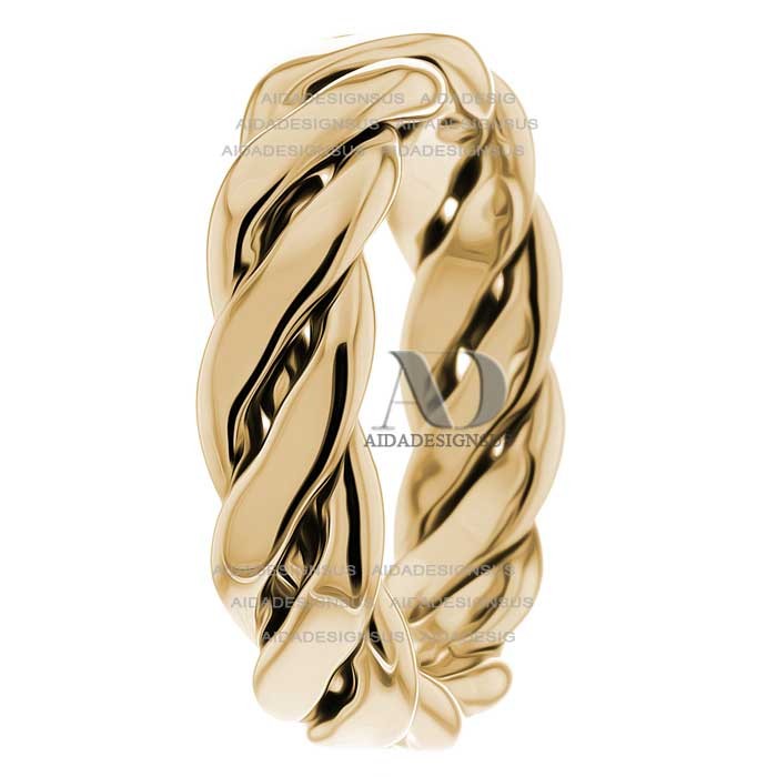 Roosevelt 6mm Wide Handmade Wedding Bands