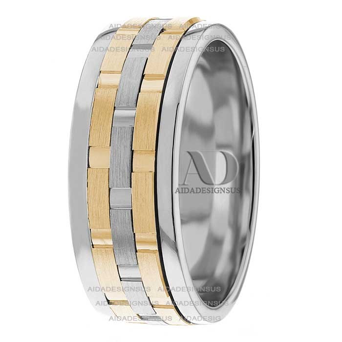 Delia 8mm Wide Handmade Wedding Bands