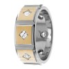 Multi Tone Diamond Wedding Ring