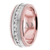 DW9AD005 Rose Gold Two Tone Diamond Wedding Band