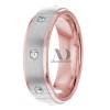 DW9AD006 Rose Gold Two Tone Diamond Wedding Band