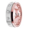 DW9AD010 Rose Gold Two Tone Diamond Wedding Band