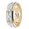 DW9AD026 Multi Tone Wedding Ring Diamond