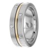 Two Tone Diamond Wedding Ring