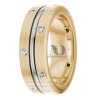DW9AD030 Multi Tone Wedding Ring Diamond