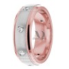 DW9AD031 Rose Gold Two Tone Diamond Wedding Band