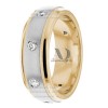 DW9AD031 Multi Tone Wedding Ring Diamond