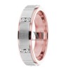 DW9AD032 Rose Gold Two Tone Diamond Wedding Band