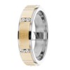 Two Tone Diamond Wedding Ring