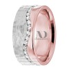 DW9AD034 Rose Gold Two Tone Diamond Wedding Band