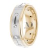 DW9AD040 Multi Tone Wedding Ring Diamond