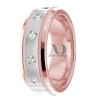 DW9AD045 Rose Gold Two Tone Diamond Wedding Band