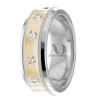 Two Tone Diamond Wedding Ring