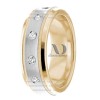 DW9AD045 Multi Tone Wedding Ring Diamond