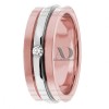 DW9AD046 Rose Gold Two Tone Diamond Wedding Band