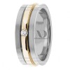 Two Tone Diamond Wedding Ring