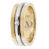 DW9AD046 Multi Tone Wedding Ring Diamond