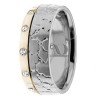 Two Tone Diamond Wedding Ring