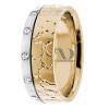 DW9AD047 Multi Tone Wedding Ring Diamond