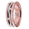 DW9AD052 Rose Gold Two Tone Diamond Wedding Band
