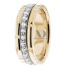 DW9AD058 Multi Tone Wedding Ring Diamond