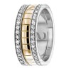 Two Tone Diamond Wedding Ring