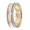 Two Tone Diamond Wedding Ring
