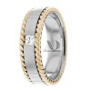 DW9AD064 Multi Tone Wedding Ring Diamond