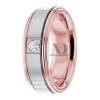 DW9AD077 Rose Gold Two Tone Diamond Wedding Band
