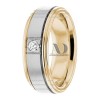 DW9AD077 Multi Tone Wedding Ring Diamond