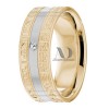 DW9AD144 Multi Tone Wedding Ring Diamond