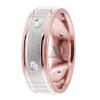 DW9AD151 Rose Gold Two Tone Diamond Wedding Band