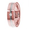 DW9AD153 Rose Gold Two Tone Diamond Wedding Band