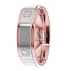 DW9AD155 Rose Gold Two Tone Diamond Wedding Band