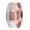 DW9AD156 Rose Gold Two Tone Diamond Wedding Band