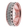 DW9AD158-BD Rose Gold Two Tone Diamond Wedding Band