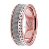 DW9AD158 Rose Gold Two Tone Diamond Wedding Band