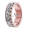 DW9AD160-BD Rose Gold Two Tone Diamond Wedding Band