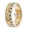 DW9AD160-BD Yellow Gold Diamond Wedding Bands