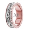 DW9AD160 Rose Gold Two Tone Diamond Wedding Band