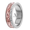 Rose & White Gold Diamond Ring